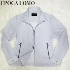 美品 EPOCA UOMO サッカー ブルゾン ストレッチ ダブルジップ 50