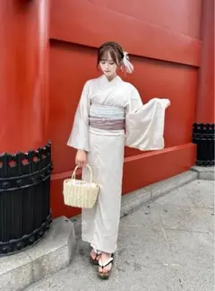 新品未使用　GRL サテン浴衣セット[gi1413]