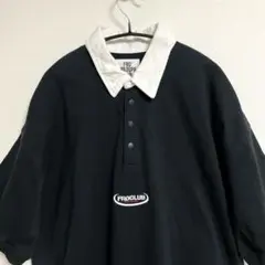 【美品】FROCLUB ブラック ポロシャツ Mサイズ ヘビーウェイト