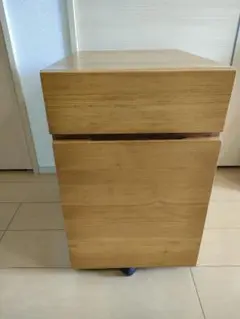無印良品　タモ無垢材　デスク　キャビネット