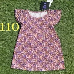 【未使用、タグ付き】ユニクロ　アナスイ　コラボ　トップス　半袖　花　110