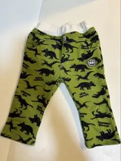ベビードール 恐竜柄 パンツ 裏起毛 80