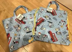 新品 ❤️ スヌーピー入園セット ブルー キルティングバッグ　2点セット