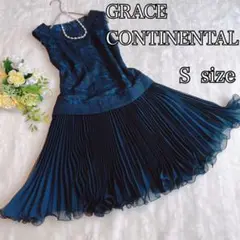 美品♡GRACE CONTINENTAL レース ドレスワンピ ネイビー 36