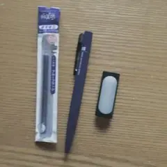 伊東屋 イレーサブルボールペン ブルー 【替芯、イレイサー付き】