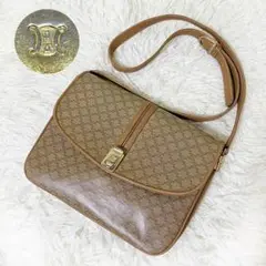 希少✨CELINE セリーヌ ショルダーバッグ マカダム柄 トリオンフ ブラゾン
