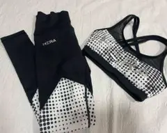 HERA ブラトップ レギンス セット XSサイズ ドット柄
