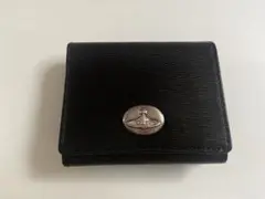 【新品未使用】Vivienne Westwoodレザー ブラック 三つ折り財布