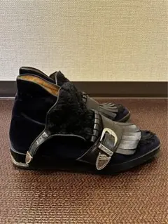 TOGA PULLA ブーツ ブラック ネイビー 24cm
