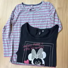 ミニーちゃんのかわいいTシャツと上のセット　150㎝