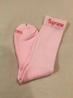 Supreme ピンク シュプリーム　靴下　1足