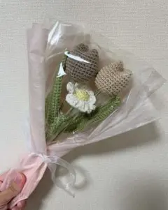 【枯れないお花】　チューリップ　ブラウン2本
