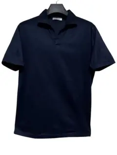 匿名発送　美品　イタリア製　Gran Sasso スキッパーポロ　ネイビー　46