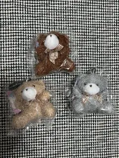 お値下 新品未開封ミニもこくまさんぬいぐるみマスコット3点セット