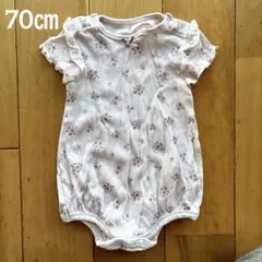 新品未使用 après les cours 花柄 半袖 ロンパース 70㎝