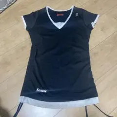 Srixon テニスウェア Vネック 黒 M