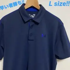 Under Armour 濃紺ネイビー ゴルフポロシャツL size