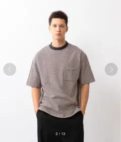Steven AlanLIGHT TRKY BORDER RINGER TEE