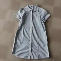ストライプ　ワンピース　チュニックブラウス　M