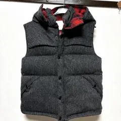 美品 ホワイトマウンテニアリング ツイード ダウンベスト 日本製 国産 美品 ホワイトマウンテニアリング ツイード ダウンベスト 日本製