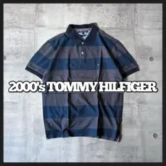 00s TOMMY HILFIGER border polo shirt y2k
