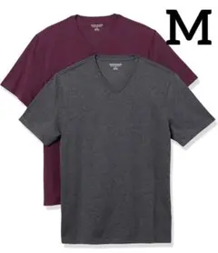 Tシャツ　2枚　紫　グレー　M 半袖　無地　シンプル　普段着　プレゼント　未使用