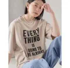 SHIPS別注81BRANCA:5分袖 ロゴ Tプリント オーバーサイズTシャツ