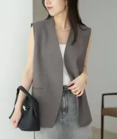2025SS Plage calla lily ジレ (gray) ベスト34