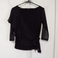 社交ダンス タカダンス製品 社交ダンストップス 黒 七分袖のトップス