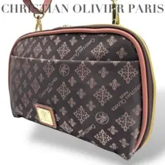 【極美品】クリスチャンオリビエ　ショルダーバッグ　ロゴ総柄　ナイロン　斜め掛け