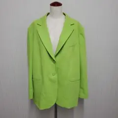 No.A-312　H＆M　黄緑テーラードジャケット　XL