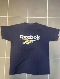 Reebok ネイビー ロゴ Tシャツ
