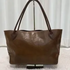 美品✨genten ゲンテン トートバッグ A4 本革 ブラウン イルビゾンテ