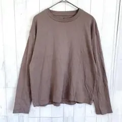 無印良品 綿100％ ロンＴ 長袖 (M) Tシャツ カットソー クルーネック
