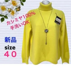 2614*定価17800円‼️婦人服トップスカットソー最高級洗えるカシミヤ100%