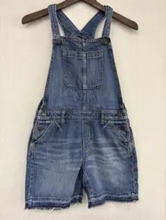 [未使用]ギャップ　オーバーオールデニム　オーバーオールショートパンツ　150