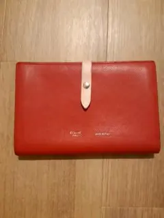 CELINE セリーヌ ストラップマルチファンクション 財布 ピンク レッド