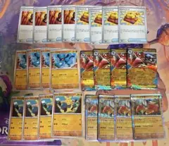 メガルカリオ ex 進化ライン　ハリテヤマ　進化ライン　その他　各4枚