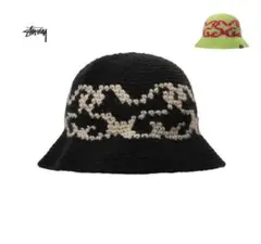 STUSSY SS KNIT BUCKET HAT 黒 新品 バケットハット