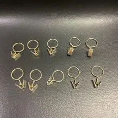 金属製クリップ付きリング 10個セット