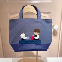 ファミリア　デニムバック　コーヒーをどうぞ