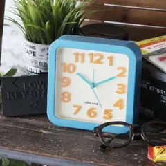 [新品]Niko and…レトロ 2WAY CLOCK 置時計 ブルー