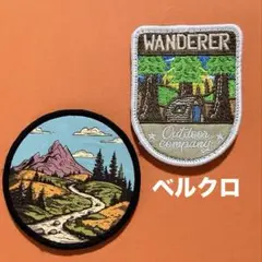 A2072 アウトドア　ハイキング　登山　刺繍&プリントパッチ　ベルクロ