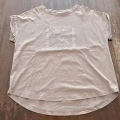 ♡ベージュ テキストプリント 半袖Tシャツ♡