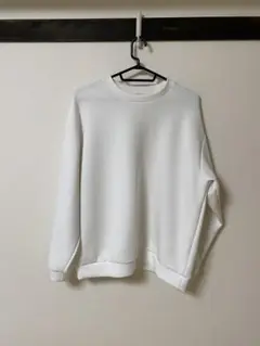 ダブルフェイスプルオーバー（長袖） WHITE
