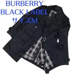 ●美品 BURBERRY BLACK LABEL ノバチェックトレンチコート M