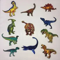 恐竜ワッペン 刺繍 アイロン式