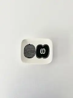【美品】marimekko　Oiva Kompotti スクエアプレート　白黒