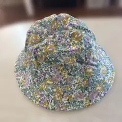 花柄バケットハット グリーン系　56サイズ