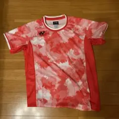 YONEX テニス Tシャツ M 赤/白　ソフトテニス